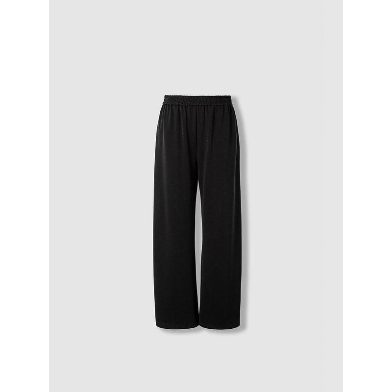 

on April, the Ninth Day Chubby Girl Plaid Short Man Loose Pants Sand Washed Wan Pants, Black, 170cm+ L