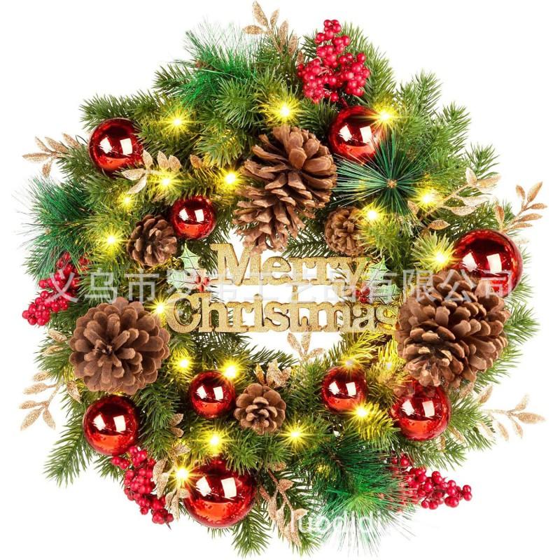 Christmas Wreath Door Hanging Decor Home Mall Window Party Festive Simulation Ornament
