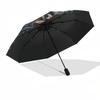 1pc Floral ArtworkOpen/Close Umbrella-Windproof, Compact Travel Umbrella, Sturdy 8-Rib Shaft, Outdoor Accessory, 1022
