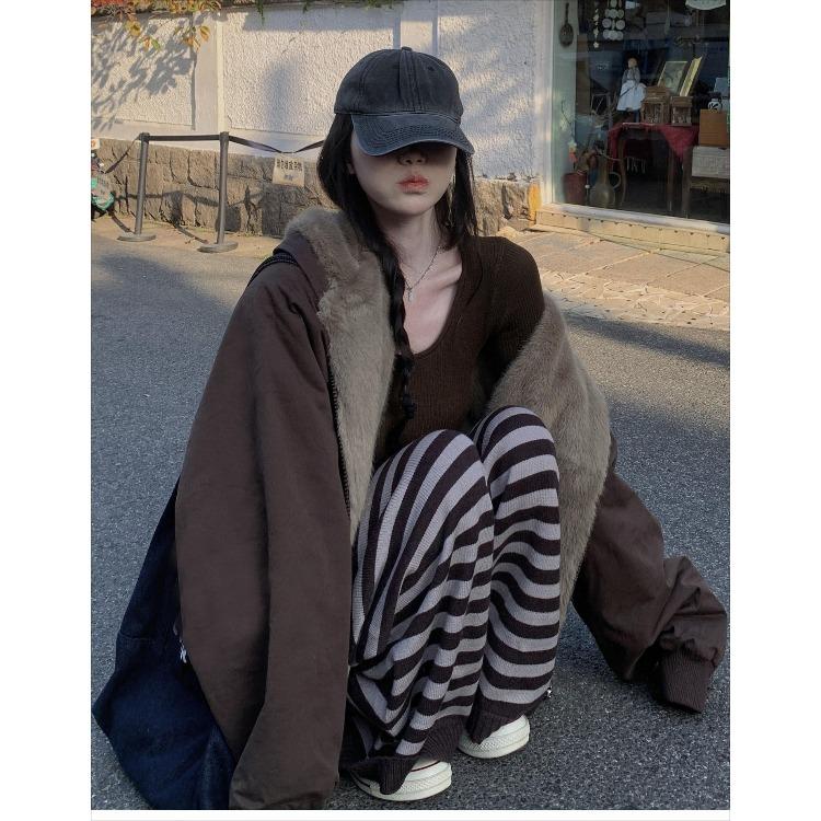 Thick Warm Winter Coat Women Short Double Sided Puffer Jacket Korean Style Casual Loose