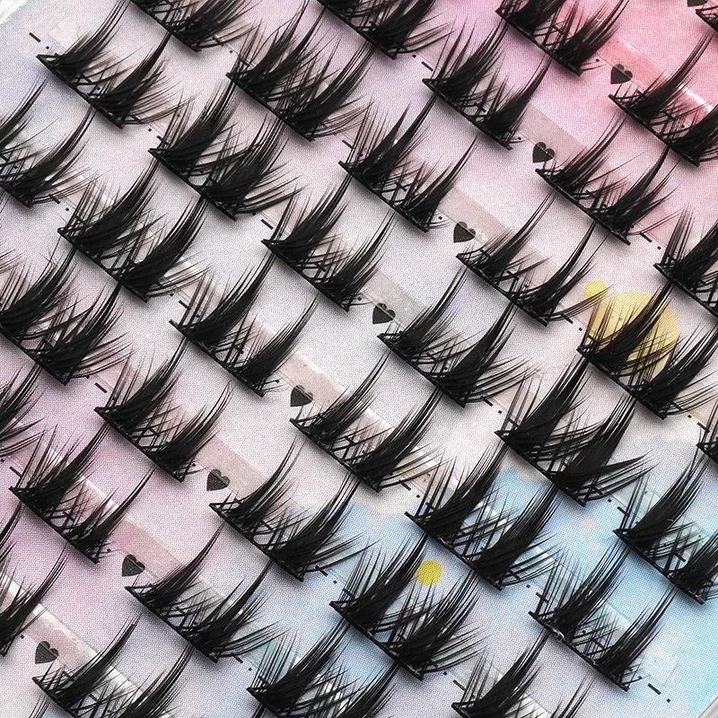 Double-Tipped K8 Manga False Eyelashes - Natural, Beginner-Friendly, Three-Step Fairy Style