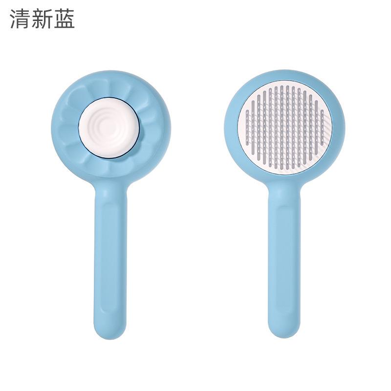 Pet comb dog cat comb hair comb hair remover hair removal cleaning comb massage one-click hair removal comb pet supplies opp bag packaging