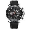LIGE mens wristwatch luxury chronograph luminous quartz calendar silicone strap fashion business casual male watches reloj