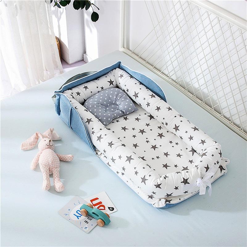 Portable bed-in-bed baby crib foldable newborn bed removable bionic anti-pressure bb bed-in-bed