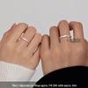 925 Sterling Silver Circular Open Ring Set for Men and Women - High-End Plain Band for Index Finger