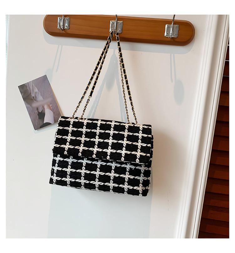 Stylish Korean Style Plaid Crossbody Bag 2023 New Autumn Bag