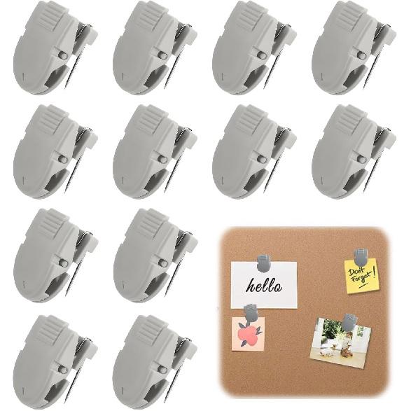 12 Pcs Cubicle Clips for Fabric Walls, Durable Plastic Cubicle Wall Clips and Cubicle Wall Hangers for Pictures, Sturdy Cubicle P for Office