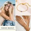 Colorful Demon Eye Bracelet for Women,Stainless Steel Chain Bracelets,Gold Plated Charm Jewelry Gifts