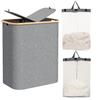 Foldable Waterproof Laundry Basket for Bathroom, Large Fabric Dirty Clothes Storage.