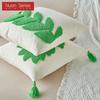 1PC Nuan Series Versatile Floral and Green Leaf Pillowcase 3D Embroidered Cushion Cover for Sofa Living Room Bedroom Home Decor