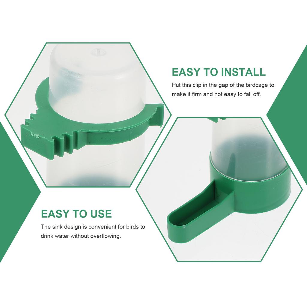 10 Stück Vogeltränke Futterspender Selbsttränke Kessel Tasse Haustier Taube Geschenk Kunststoff Taubenkessel