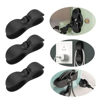 Cable Organizer with Round/Flat Base – Wire Holder for Office & Home, Cord Winding Collector
