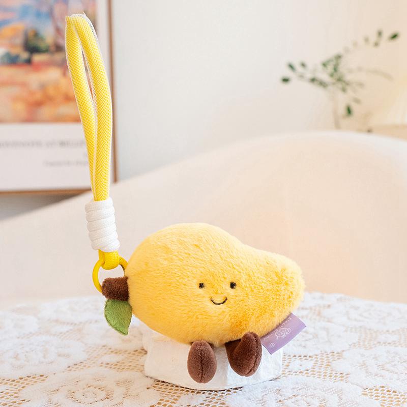 Portachiavi Peluche Varie Frutta Bambole Frutta Carine Mirtillo Pitaya Anguria Mangostano Kawaii Decorazione Borsa Regalo Per Ragazza