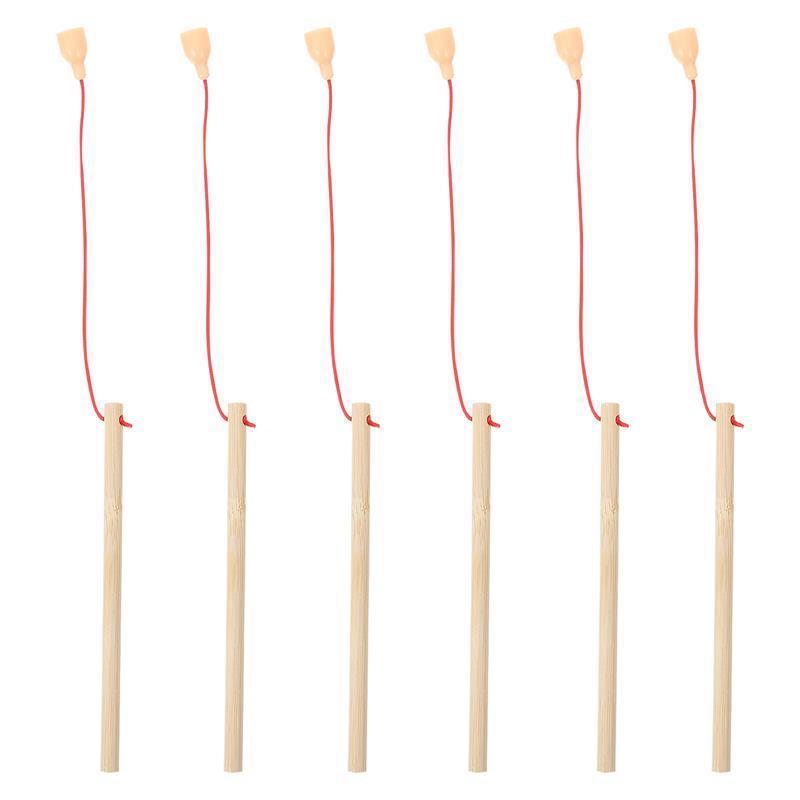 

12pcs / Wooden Magnetism Fishing Poles Wood Fishing Rod Early Educationaltoys Kindergarten Kids Puzzle Toys 15cm
