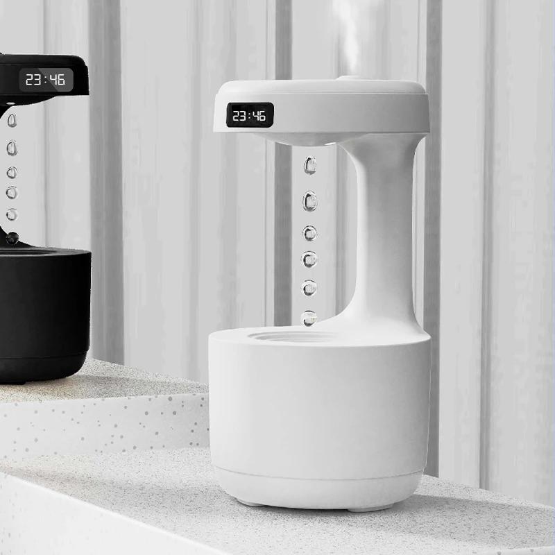 

Новый увлажнитель воздуха Anti Gravity Funny Water Drops Ultrasonic Cool Mist Maker Fogger Diffuser со светодиодным дисплеем для домашнего офиса белый