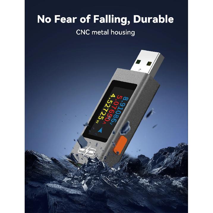 UT01U NEW USB Tester 4-30V 6.5A DC Voltage Meter Ammeter 0-195W Real Time Power Current Voltage Monitor Charging Capacity Tester