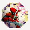 1pc Power Rangers Red Ranger Automatic Folding Umbrella, 8 Bone Iron Frame, Portable Design for Outdoor Use, Ideal Gift for Fans and Travelers.Y068