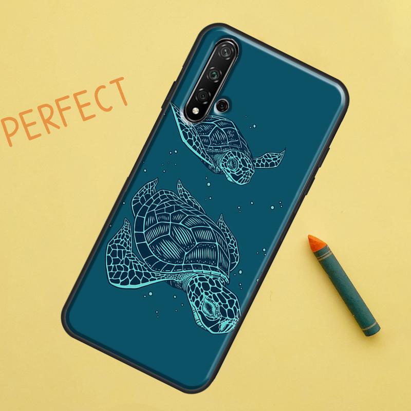 Sea Turtle For Huawei Nova 10 9 SE 11 Pro 12i 11i 8i Y60 Y70 Y90 Y61 Y91 Y72 Y73 P20 P40 P30 Lite Case