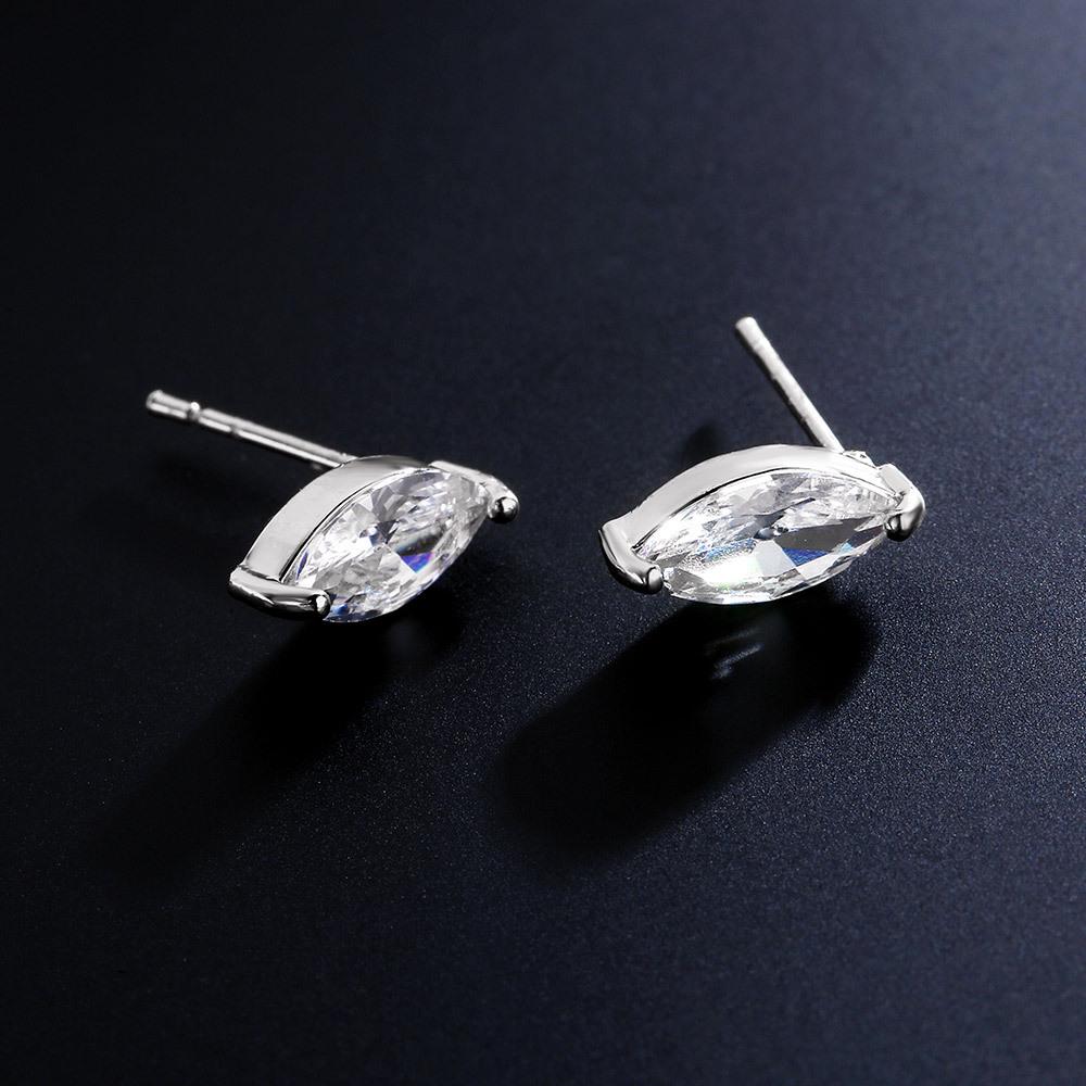 

RAKOL Summer Korean Zircon Marquise Stud Earrings for Women - Fashionable and Versatile.