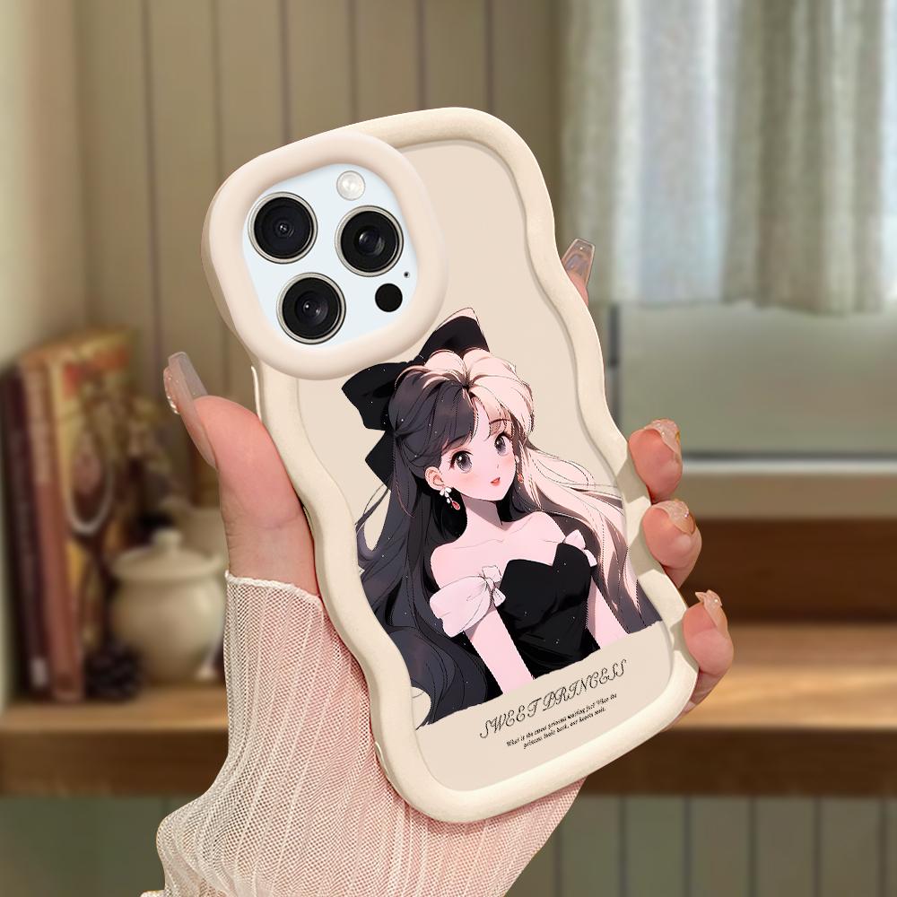 Big Wave Edge Weiches Silikonmaterial Macaron-Telefongehäuse Stoßfestes Schutzgummigehäuse für iPhone Samsung Huawei Honor Xiaomi Redmi OnePlus Moto