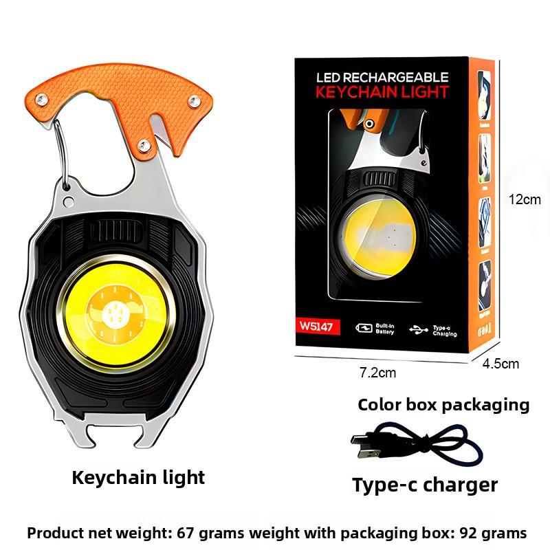 Keychain Work Light Multi-function Charging Portable Camping Auto Repair Led Strong Light Mini Camping Light