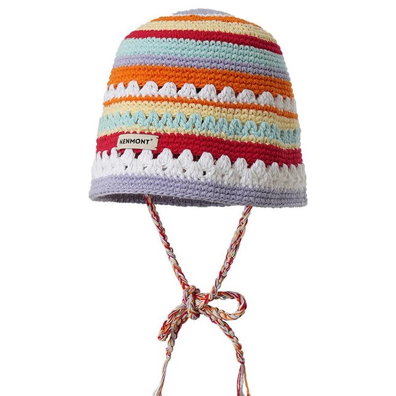 Kenmont Knitted Hollow-Out Fisherman Hat 57cm