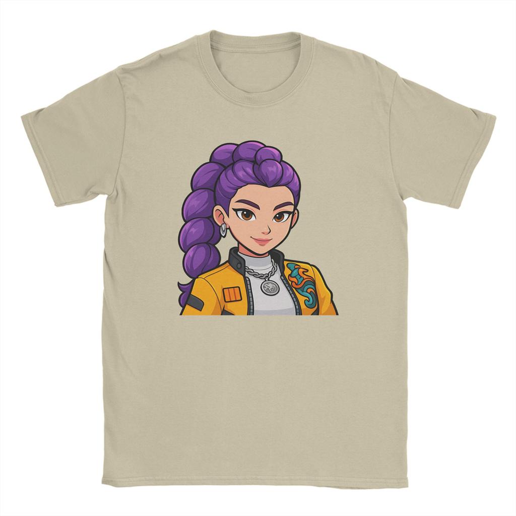 Rumi Kpop Demon Hunters Smile T-Shirt Summer  Fashion T-Shirts Male Cotton Crew Neck 6XL Clothing Short Sleeves Streetwear Tops