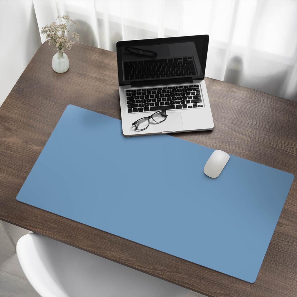 Desk Keyboard Mouse Protective Mat Pad Blue Color 100X50 Cm