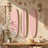 3PCS Summer Theme Wooden Surfboard Ornament Hawaiian Style Ocean Surfboard Decor  Home Wall Decor