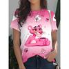 Summer Round Neck 3D Various Animal Print Top Fashionable Casual Short Sleeved Women's T-shirts