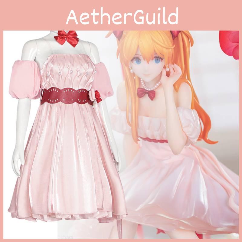 New Century Evangelion Asuka Langley Cosplay Costume By Xingzhiyuan Floral Pink Dress Set