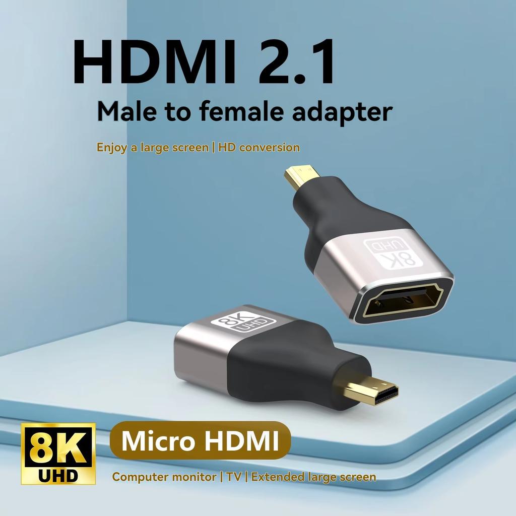 HDMI-compatible Adapter Mini/Micro HDMI To HDMI 8K 60Hz 4K 120Hz/144Hz HDMI Male To Female Converter For HDTV Laptops PS4 TV Box 4