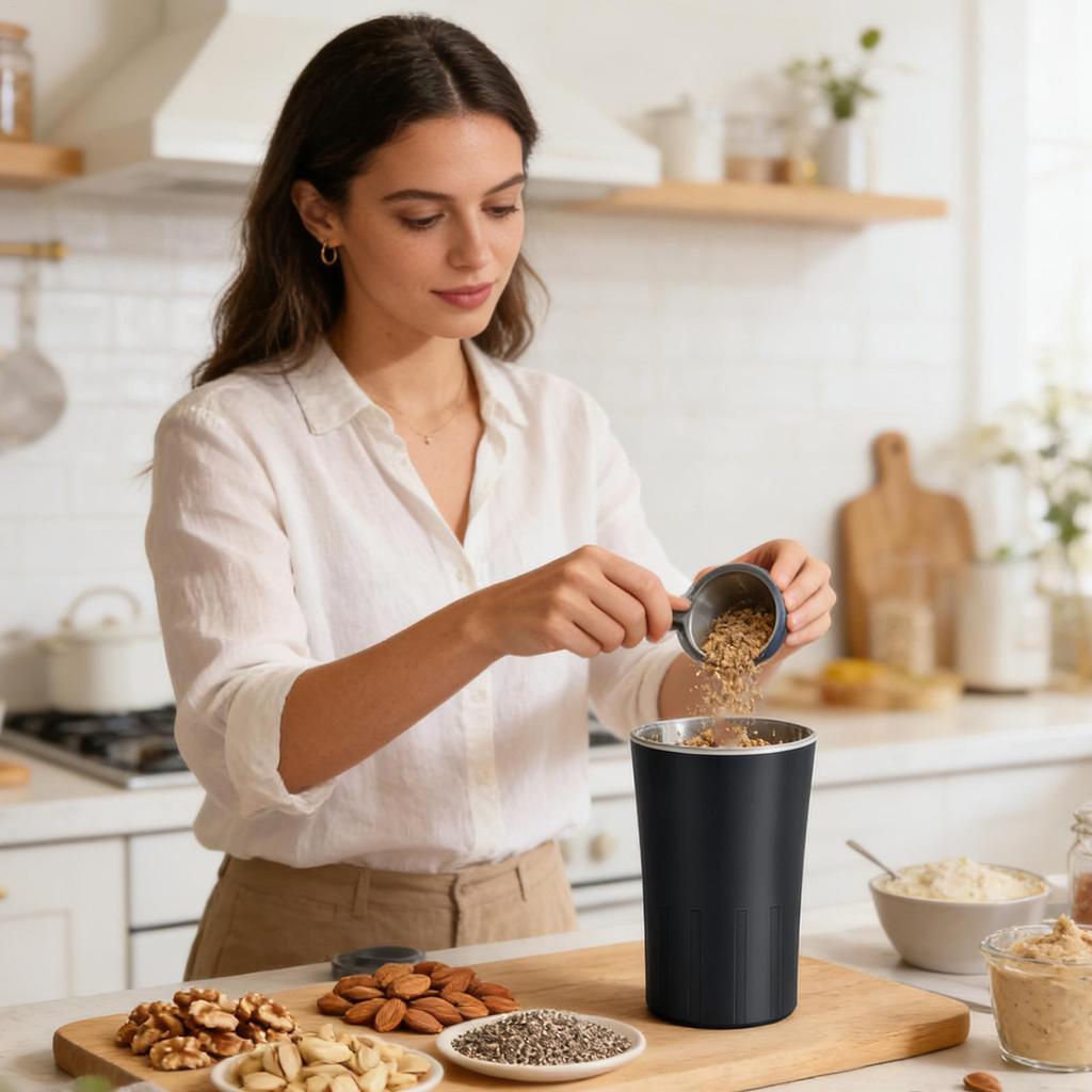Electric Grain Grinder Household Food Powder Mill Spices & Coffee Bean Grinder For Nuts Seasonings Espresso Kitchen Restaurant