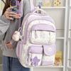Schoolbag New High-value Backpack Large-capacity Korean Version of Junior High School Schoolbag Women's Simple Fashion Versatile Travel Backpack