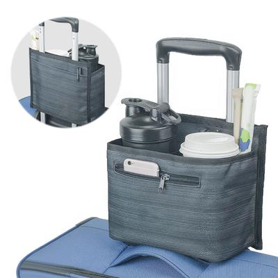 Universal Suitcase Cup Holder Free Hand Multiple Pockets Luggage Cup Caddy Suitcase Bottle Holder Fits Roll On Suitcase Handles