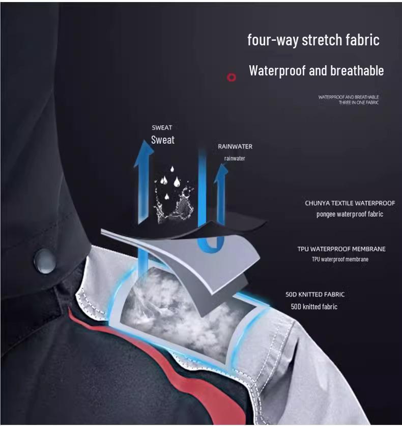 Men's Motorcycle Rain Suit: Thickened Stormproof Jacket & Pants for Riders