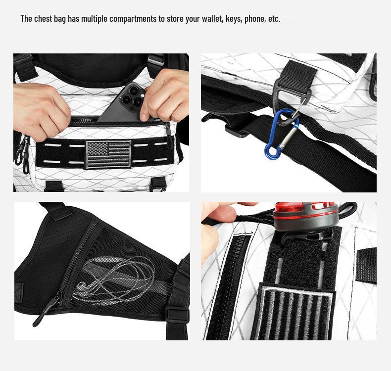 Tide Tactical Functional Vest Bag - Men's Casual Chest & Workwear Backpack