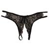 Women Sexy Lace Open Crotch Briefs Ladies Low Waist G-String Sex Game Pantie Underwear