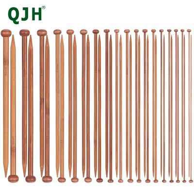 18Pairs Bamboo Knitting Needles Set, Single Pointed Wood Weaving Needles, Sizes 2-10mm, All-Season Sweaters & Blankets Craft Kit