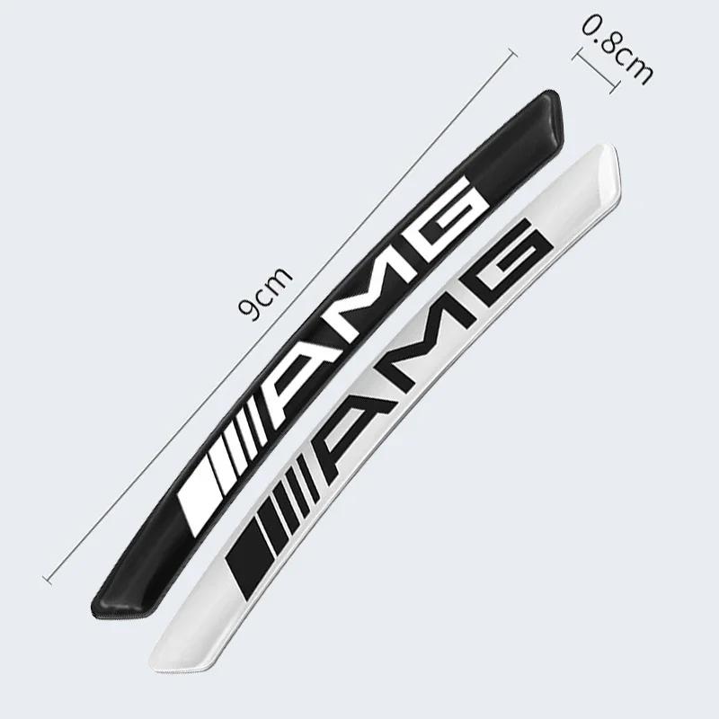 TQEF2 For Mercedes Benz AMG CLA CLS W212 W213 W204 W205 W176 GLC 4Pcs Car Wheel Hub Rim Stickers Decals Auto Styling Accessories