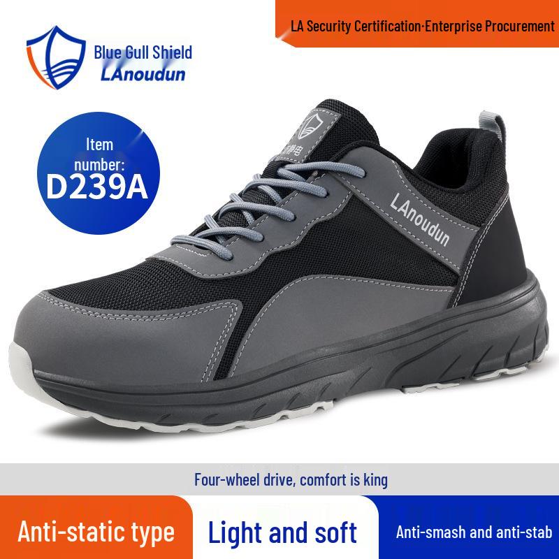 Blue Gull Anti-Static Safety Shoes: Anti-Smash, Anti-Puncture, Dust-Free for Workshop & Gas Station Use