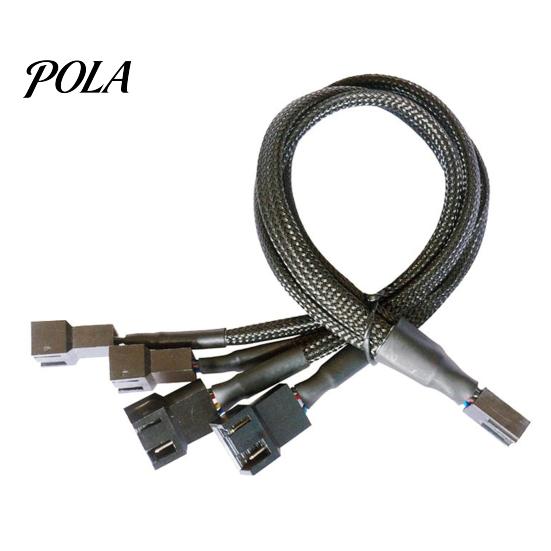 Cooling Fan Cable 4Pin Computer Adapter 4-in-1 CPU Tinned Copper Cooler Patch Cord Accessories