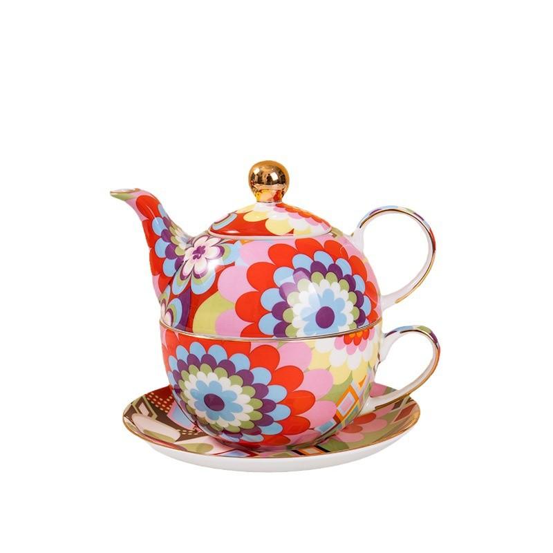 Creative Ceramic Tea Set Large Capacity English Afternoon Tea Coffee Pot Bone China Tea Cup and Saucers for Home Office