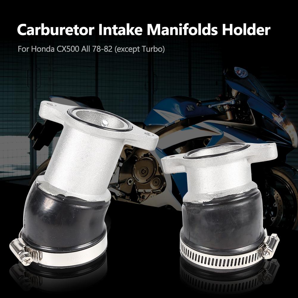 2pcs Motorbike Carburetor Intake Rubber Aluminum Manufacturing Technology Manifolds Boot Holder for Honda CX500 All 78-82