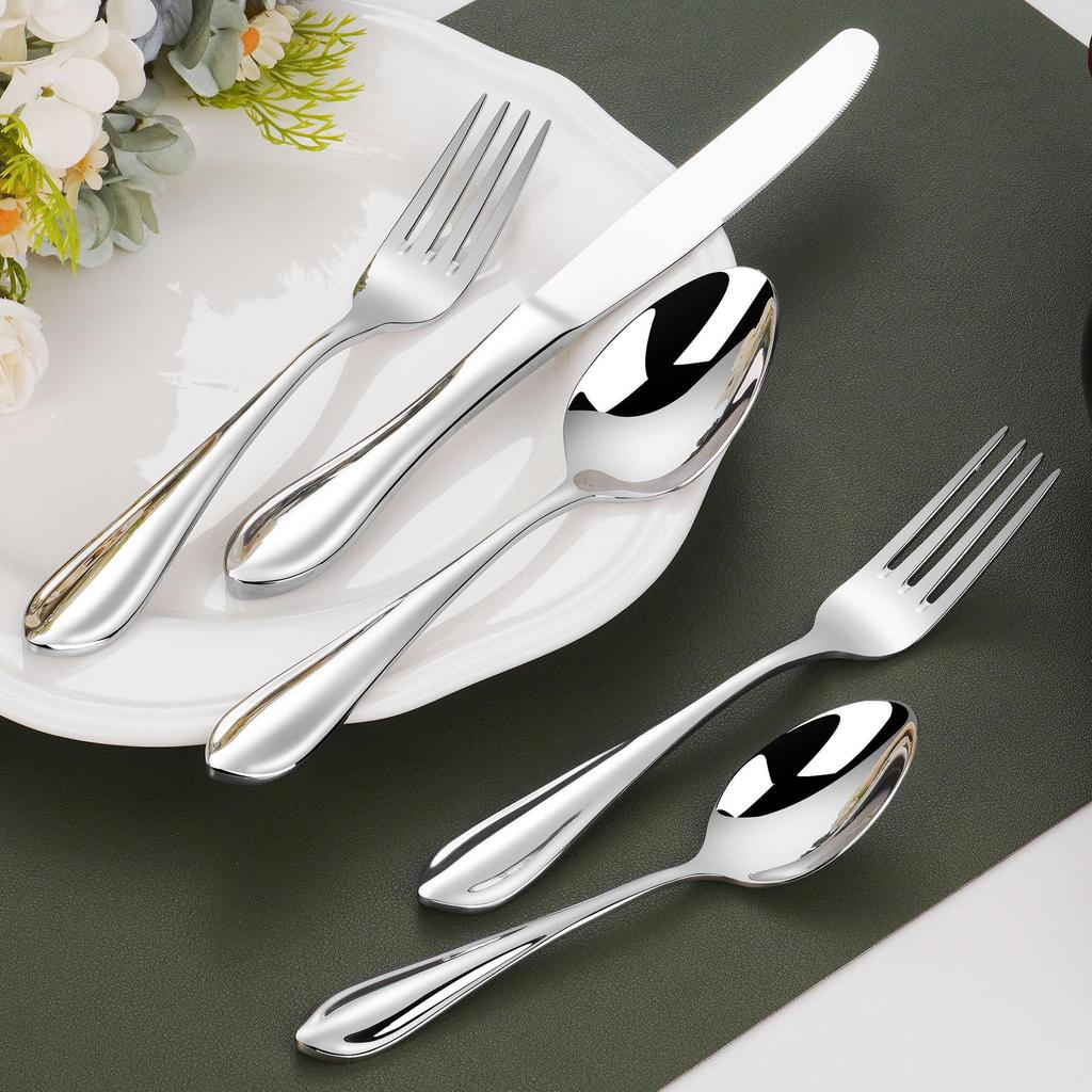 2026 Stylish Stainless Steel Cutlery Set: Thickened Steak Knife, Fork, and Dessert Spoon for Hotels and Western Restaurants