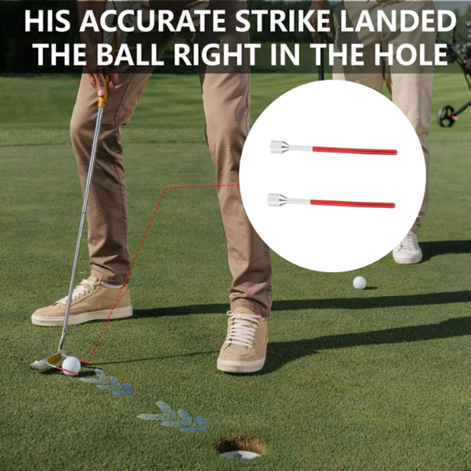 2x клюшки для выравнивания в гольфе, помощник для паттинга, аксессуары для коррекции и тренировки