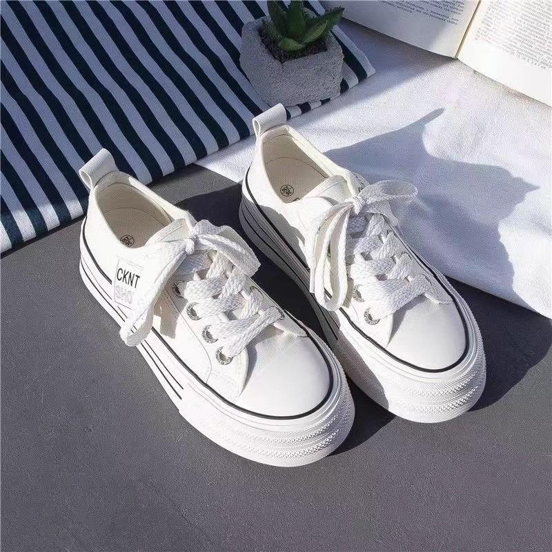DOGHC  New Casual Round Toe Cross Strap Canvas Women's Slippers Summer Fashion Increased Breathable Comfortable Sports Shoes