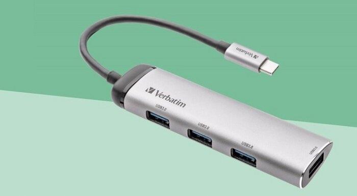 Hub USB Verbatim Multi Port 4x USB 3.0 1x USB-C