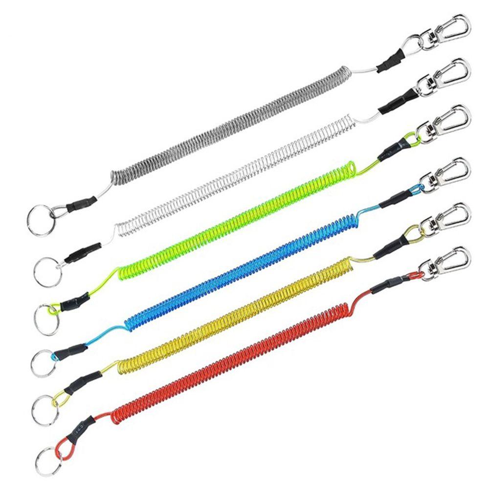 Tether Portable Fishing Lanyards Security Gear Tool Spring Elastic Rope Anti-lost Phone Keychain