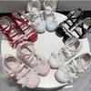 Strawberry Story Original Bow Bell Lolita Shoes Women's Contrast Color Round Head Cute Cute Small Leather Shoes Single Shoes Spot